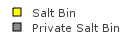 Salt bin map key - Yellow icons are our salt bins - Grey icons are private salt bins